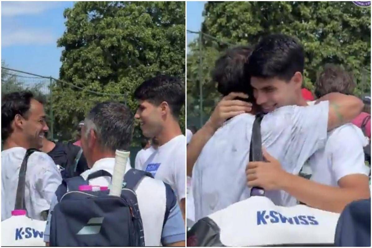 Fognini non ha paura di Alcaraz: risate e abbracci a Wimbledon - Video -