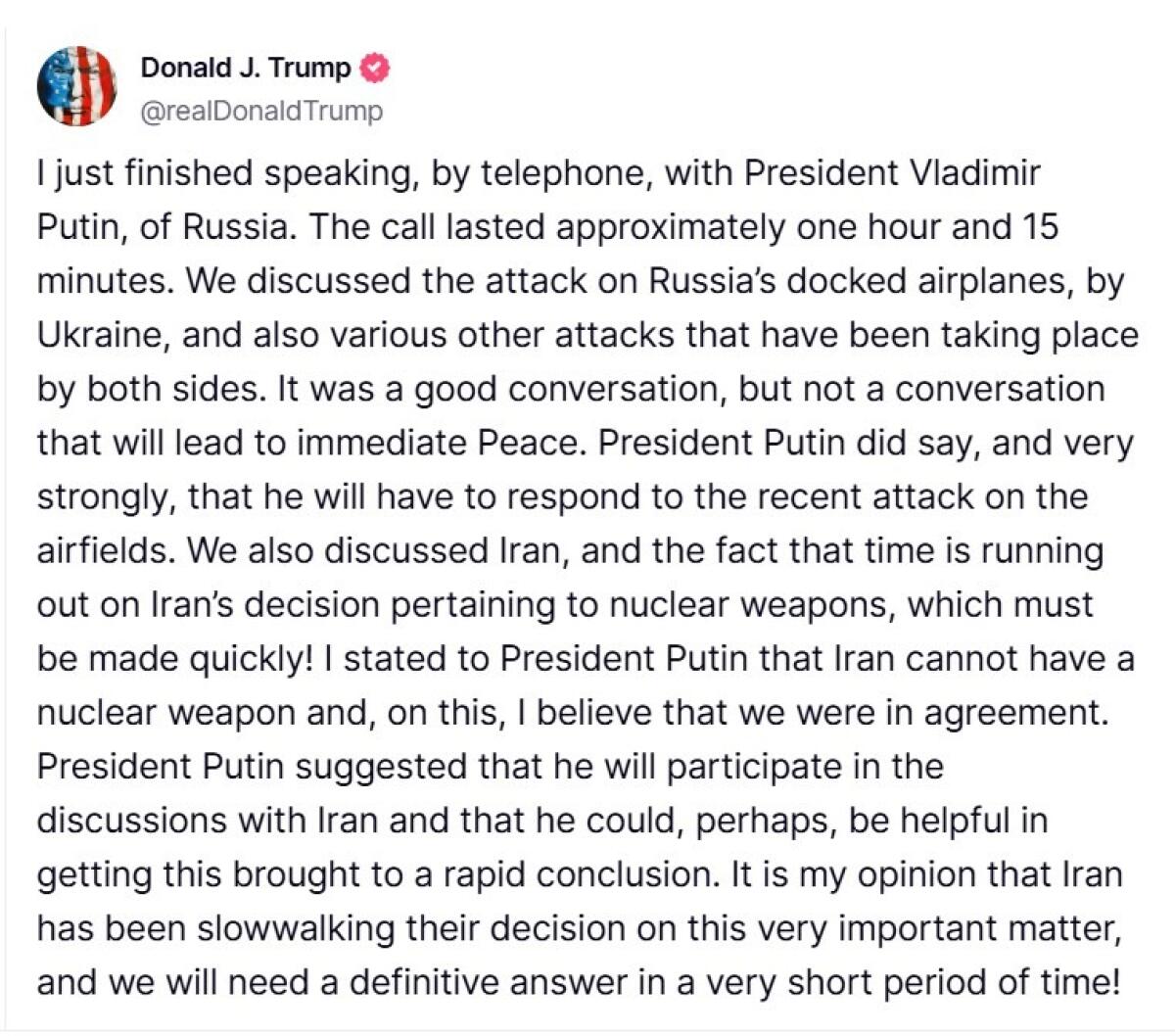Trump e Putin si parlano | Ma la pace è davvero a portata di mano? -