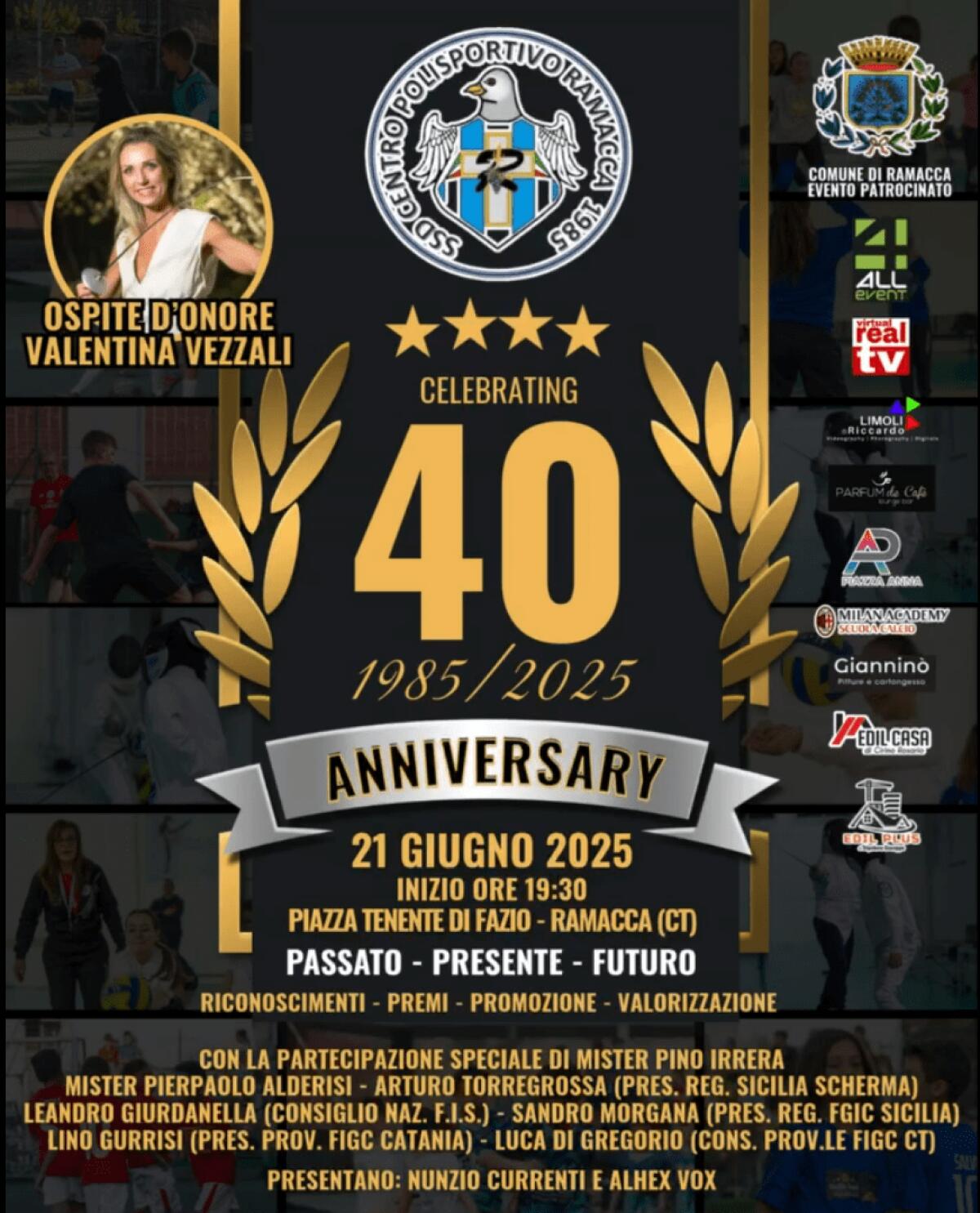 Federscherma Sicilia | Scopri come il Centro Polisportivo Ramacca celebra 40 anni di successi con la presenza della leggenda Valentina Vezzali! - 