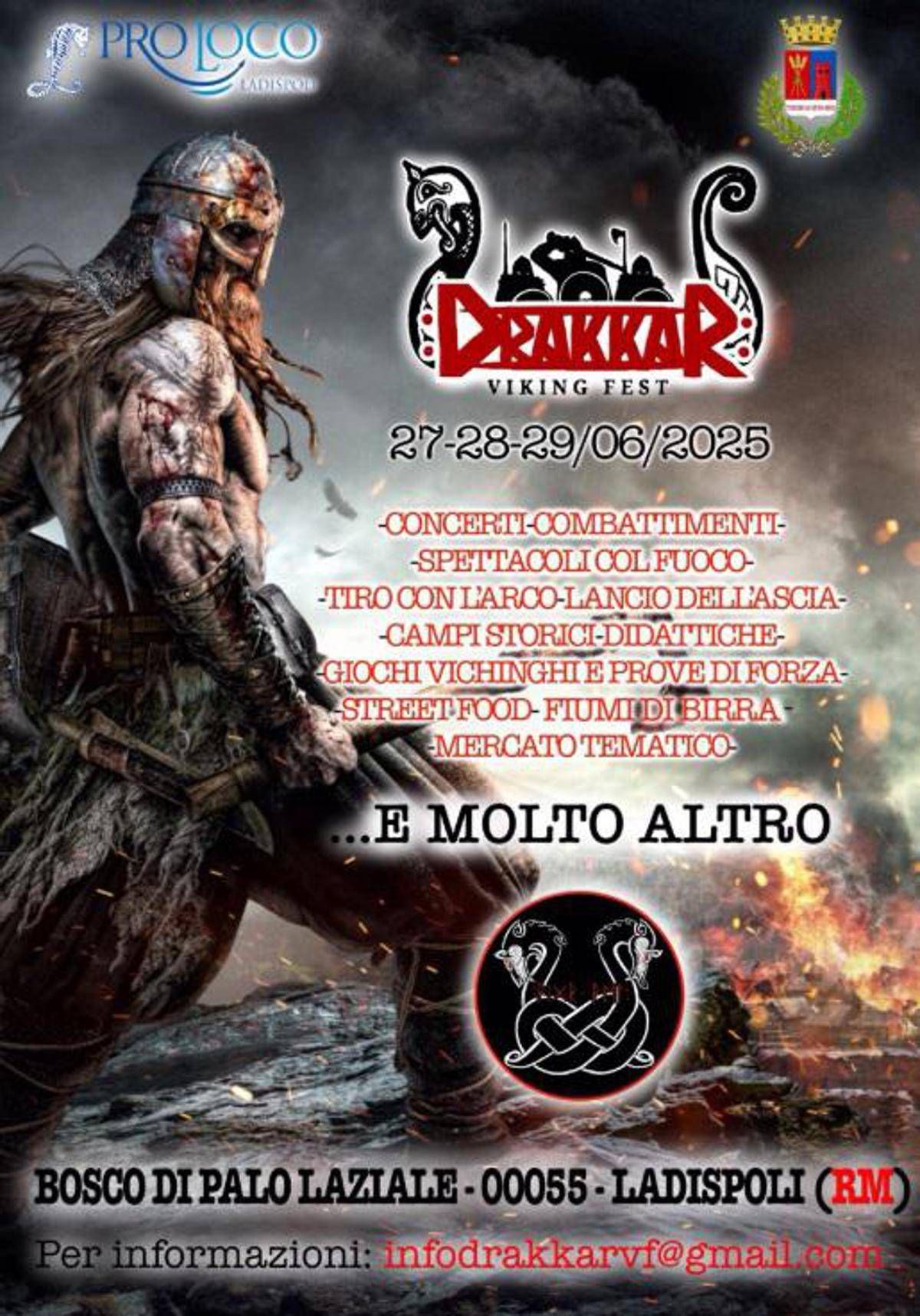 Drakkar Viking Fest, appuntamento a Ladispoli dal 27 al 29 giugno -
