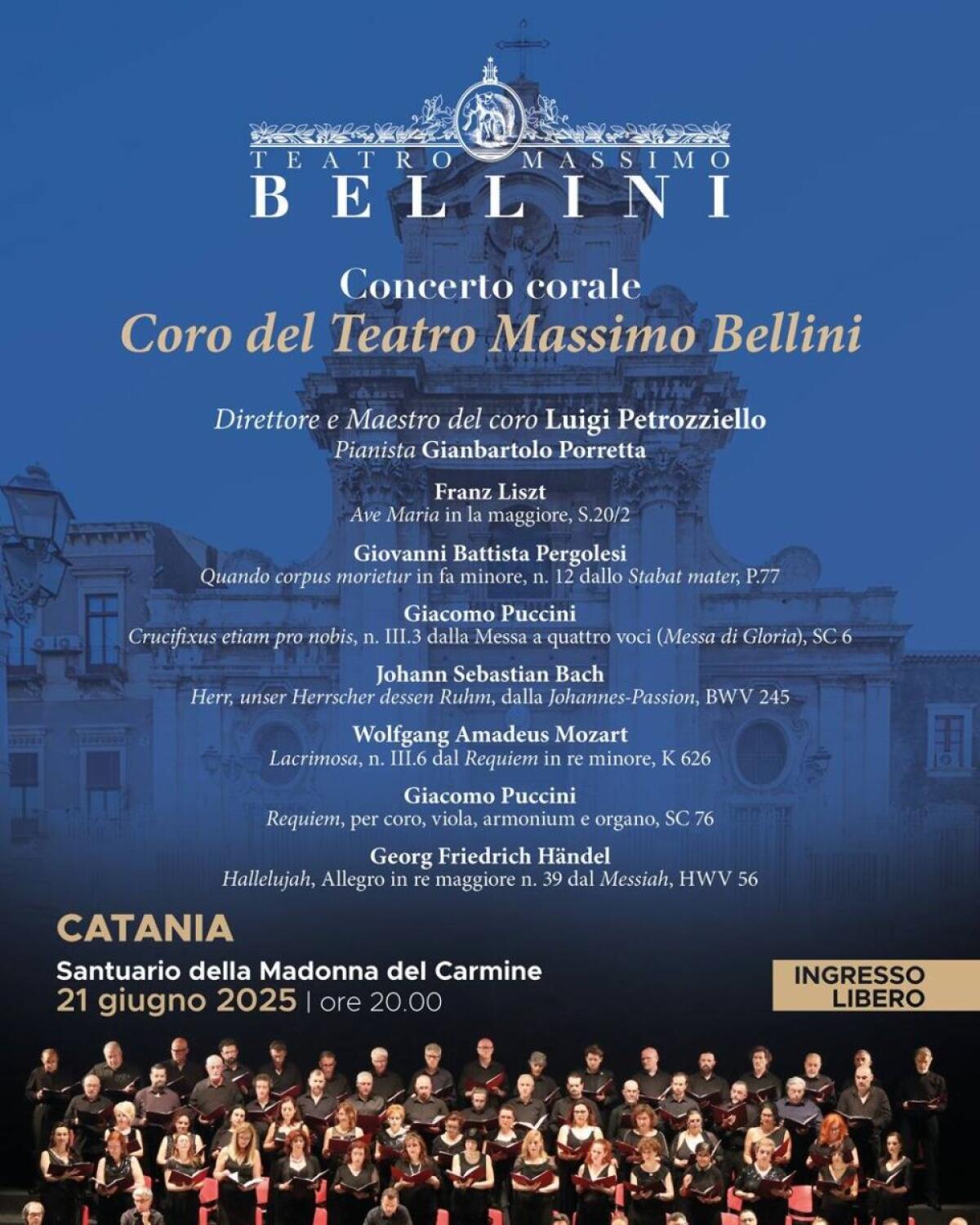 Un viaggio musicale tra sacralità e bellezza: il Coro del Teatro Massimo Bellini Catania al Santuario della Madonna del Carmine -