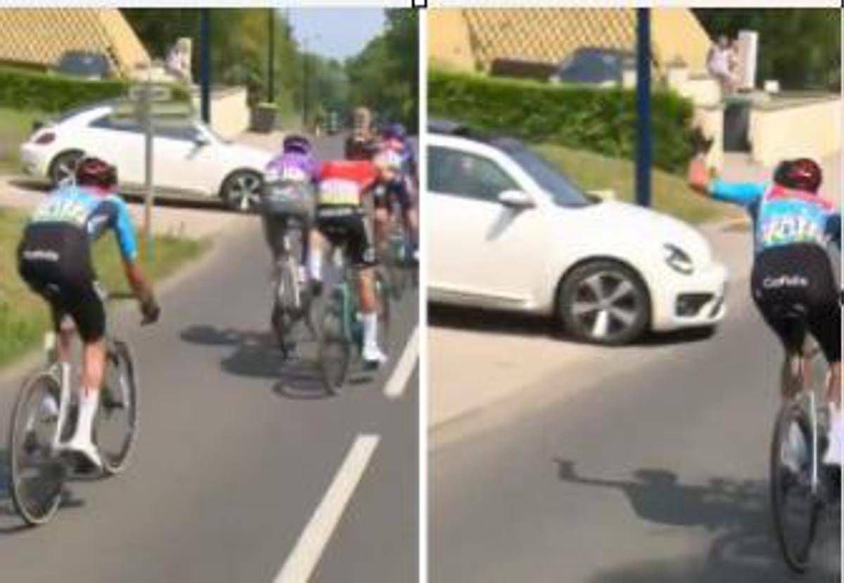 Paura al Giro del Delfinato, auto rischia di investire i ciclisti - Video -