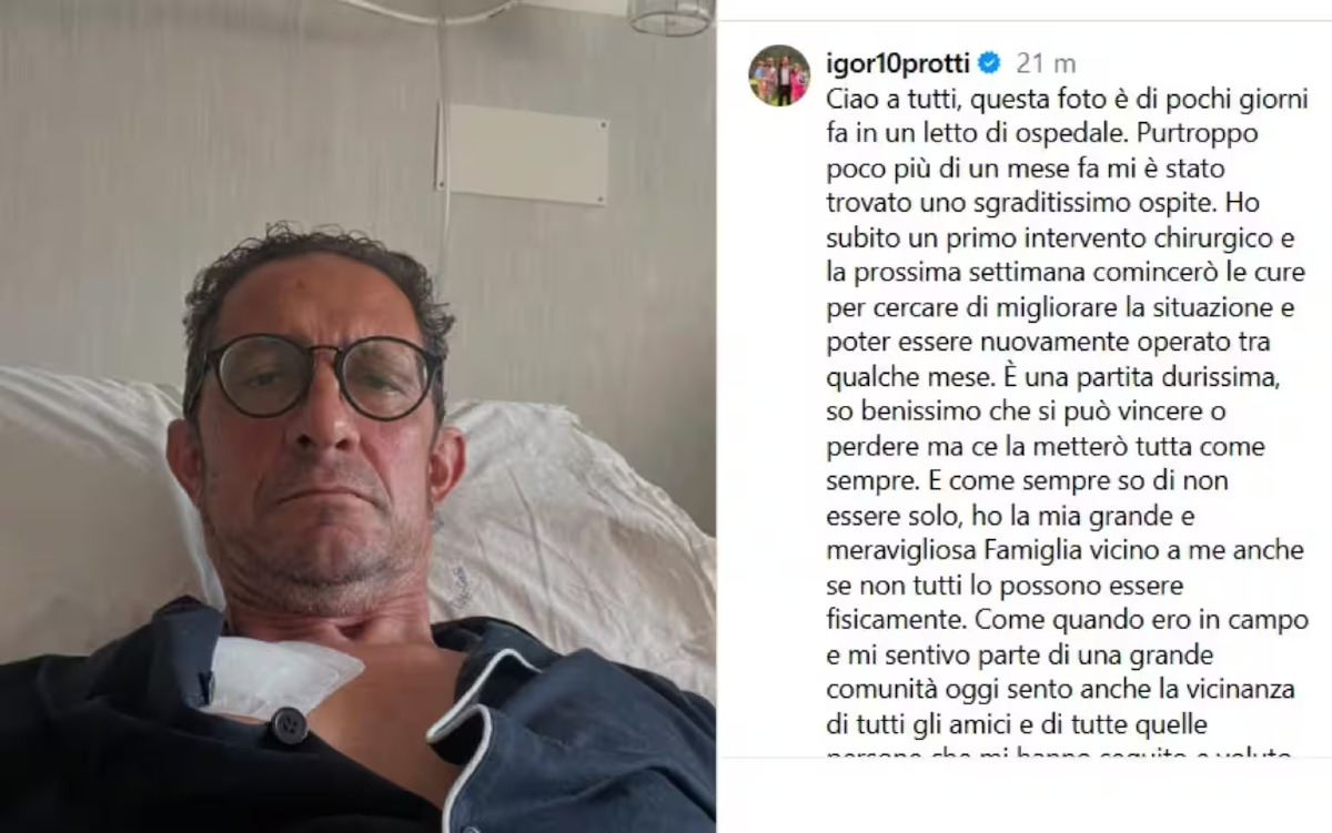 Igor Protti rivela la sua battaglia contro la malattia | Il messaggio che commuove il web! -