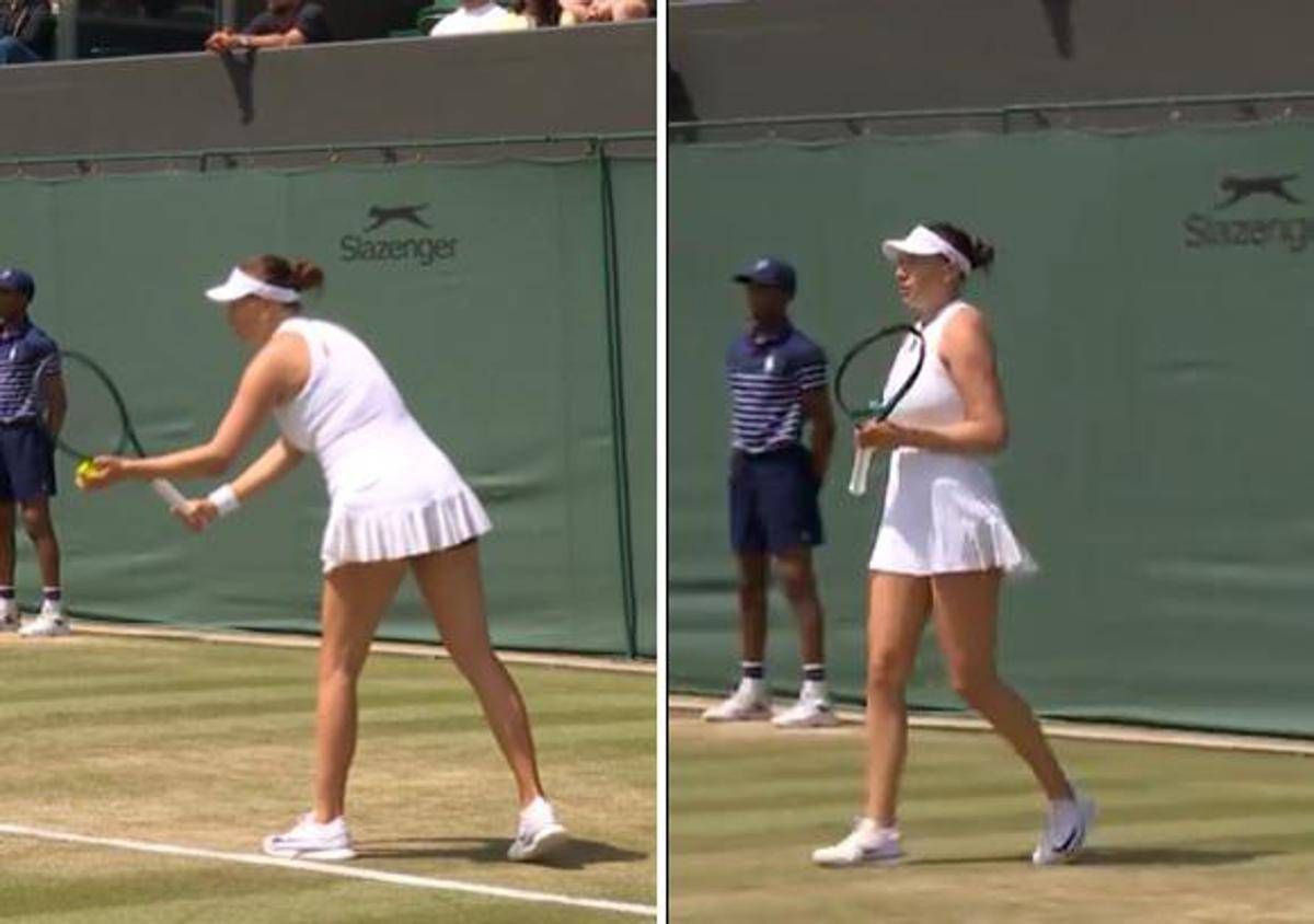 Succede solo a Wimbledon, salta il tappo di champagne e stop al match - Video - 