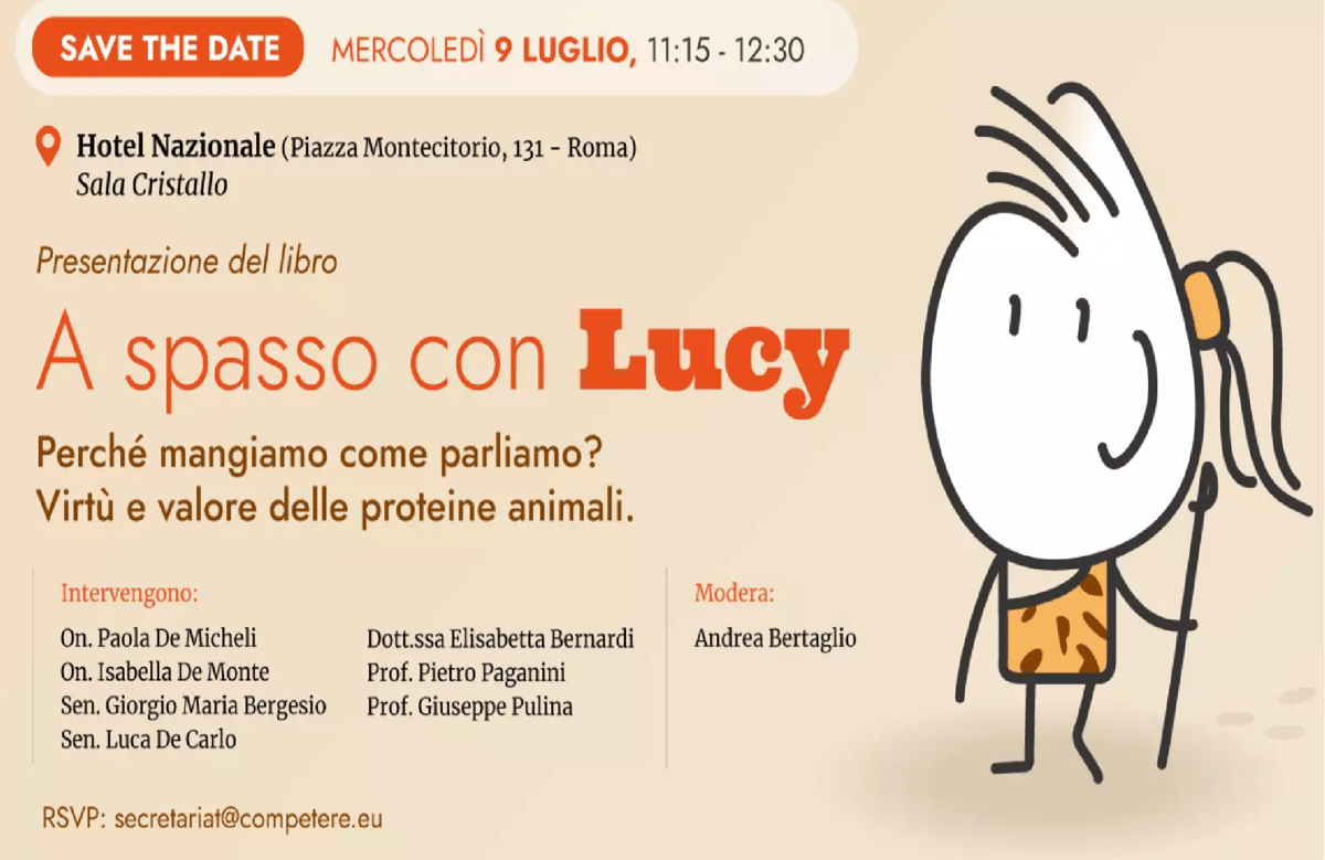 Alimentazione, nel libro 'A spasso con Lucy' le virtù e il valore delle proteine animali - 