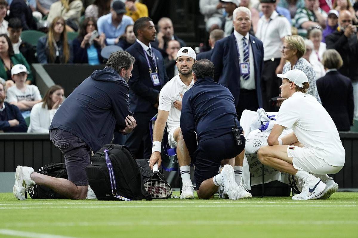 Sinner e infortunio Dimitrov a Wimbledon, match fa discutere big e tifosi -