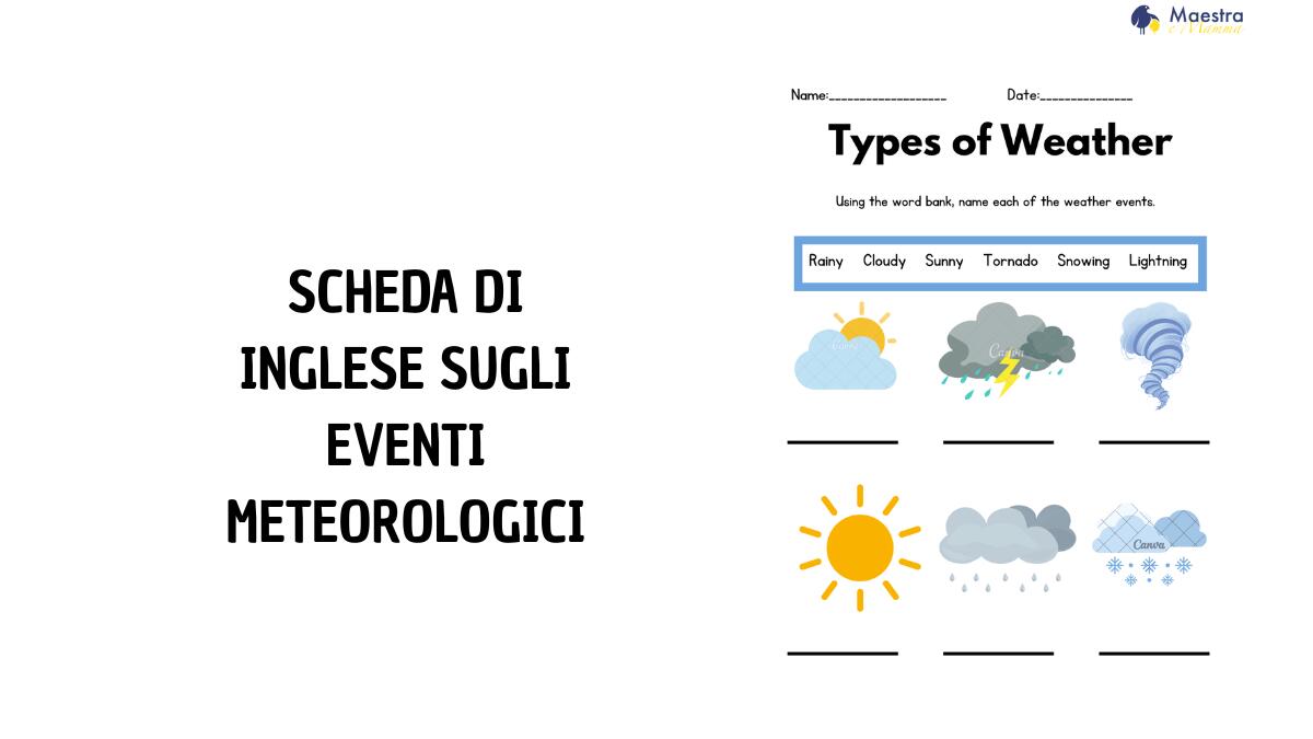 Types of Weather: Impara i nomi del tempo in inglese! - 