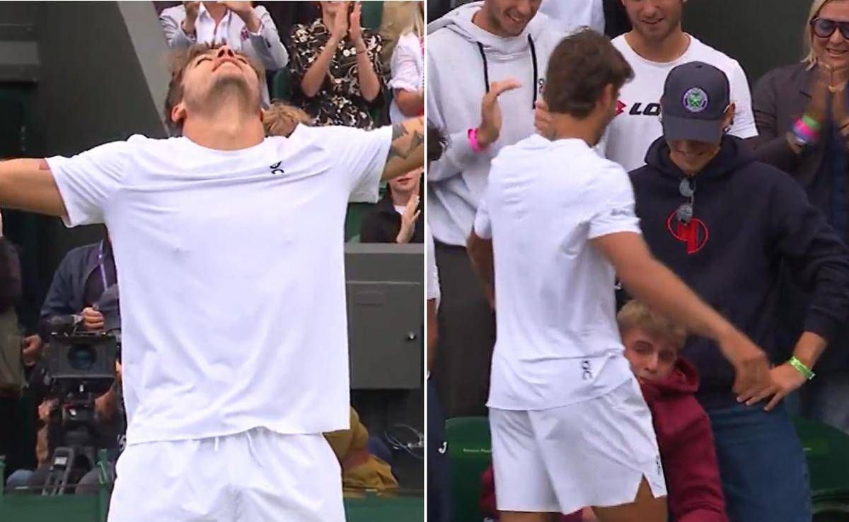 Cobolli, festa e lacrime a Wimbledon: l'abbraccio con Bove - 