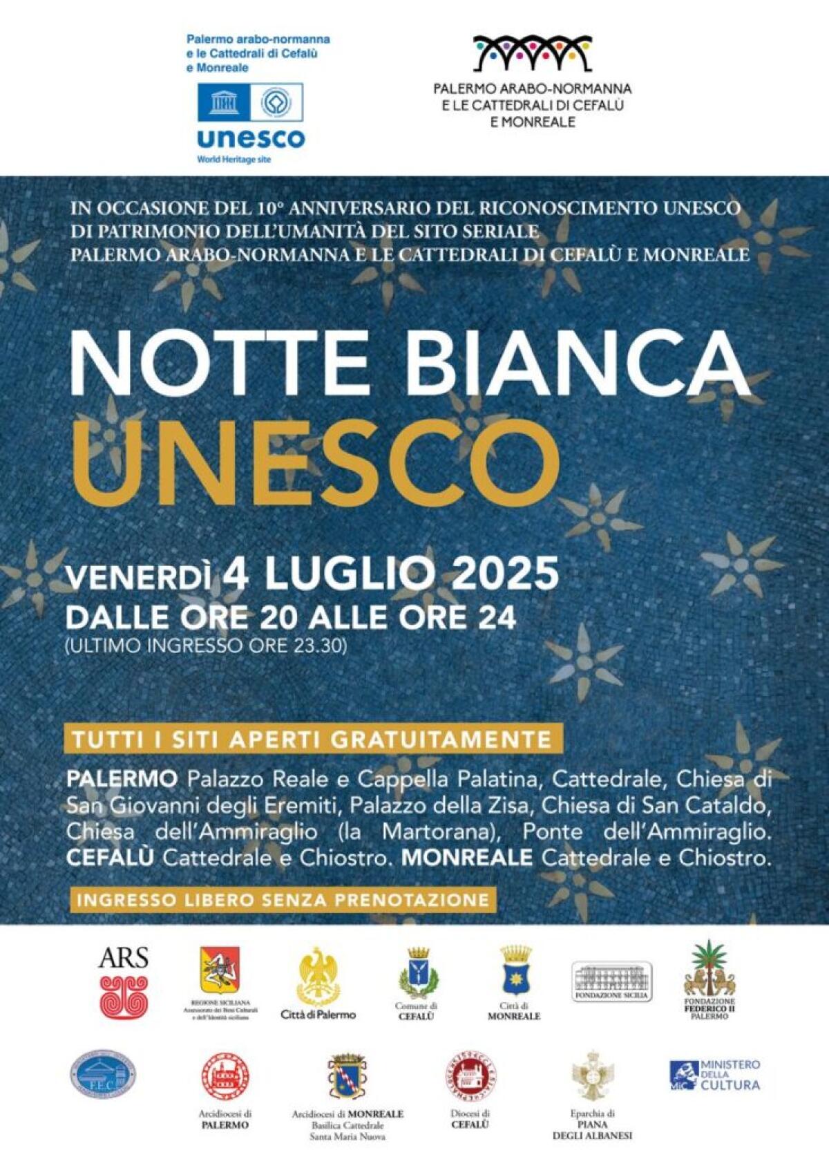 Palermo celebra 10 anni di UNESCO con una notte di aperture straordinarie | Scopri perché non puoi perdertela! - 