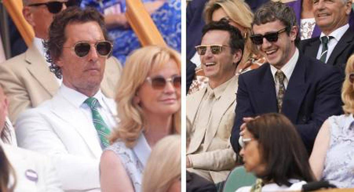 Da McConaughey a Mescal, i tifosi vip a Wimbledon per Sinner-Alcaraz -