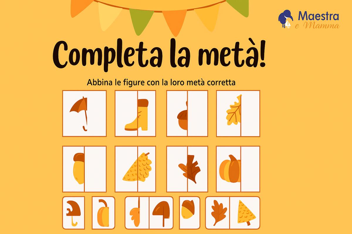 Completa la metà: un’attività per sviluppare la percezione visiva - 