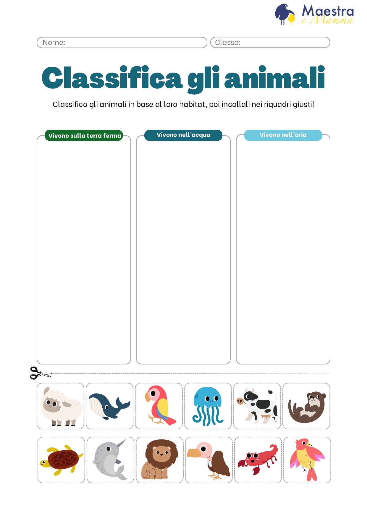 Classifica gli animali [129 KB]