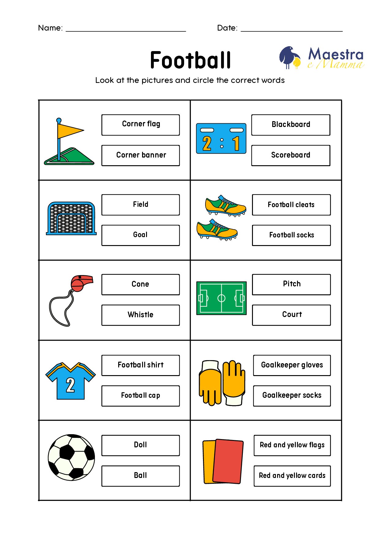 Scheda di inglese football terms [202 KB]
