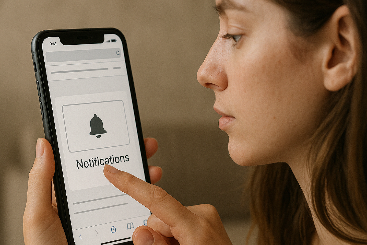 Nuova icona “campanella” per l’attivazione manuale delle notifiche push - 