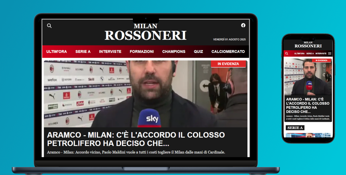 MilanRossoneri.com cresce con Webmaster360: nuovo layout e articoli multipagina per massimizzare l’esperienza e i ricavi - 