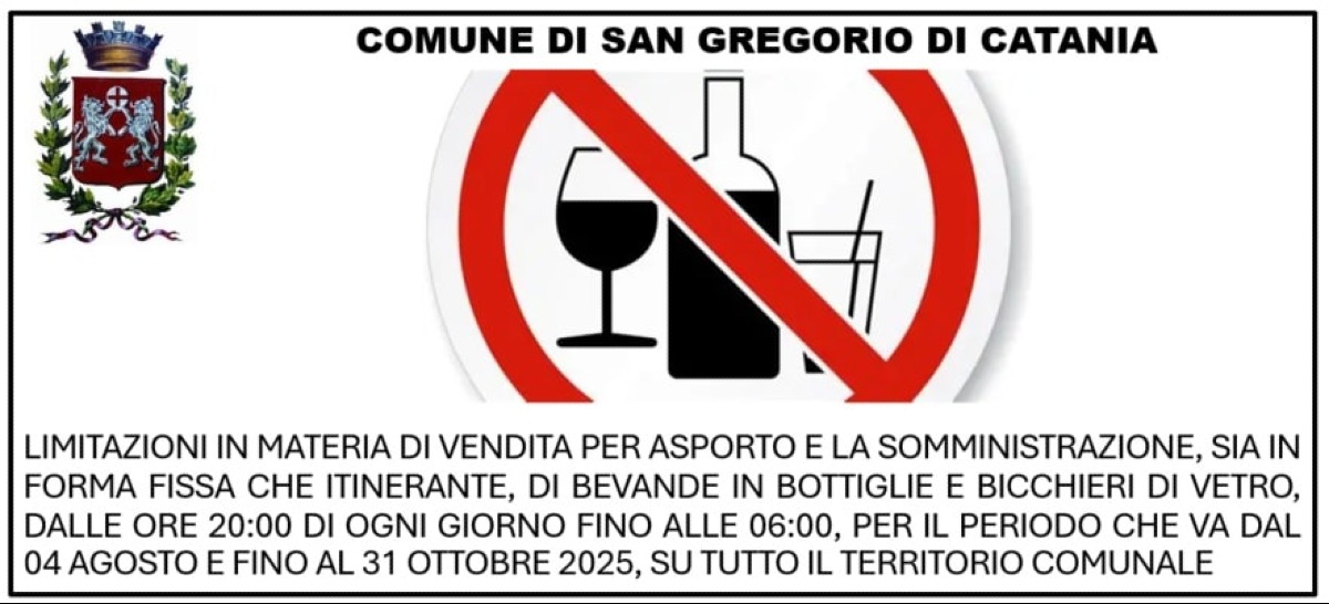 San Gregorio di Catania | Nuovi divieti per la sicurezza e il decoro urbano - Credit Foto Comune di San Gregorio di Catania