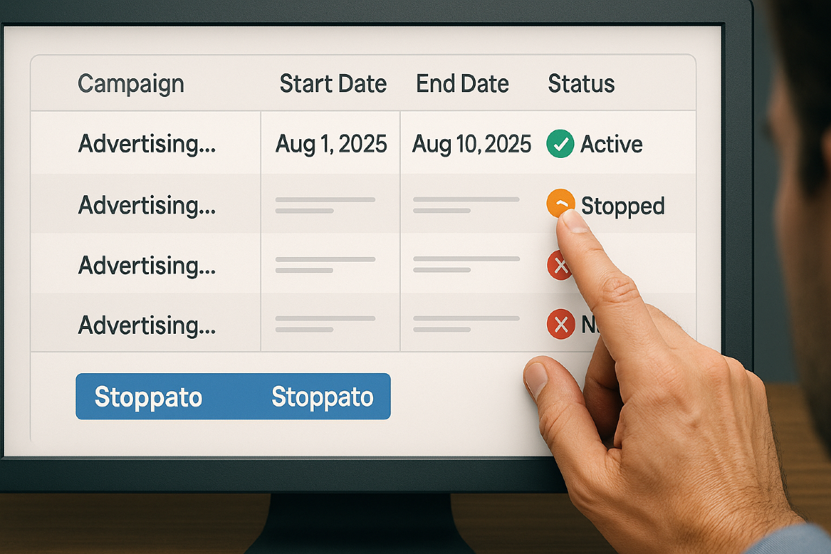 Scopri il nuovo stato “Stoppato” per le tue sponsorizzazioni dirette/locali tramite UGC - 
