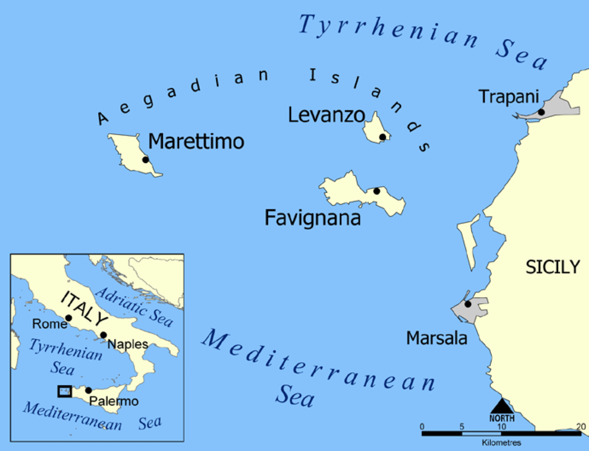Le Egadi e la battaglia che cambiò per sempre la storia di Roma - Illustrazione: Ras67/Wikipedia