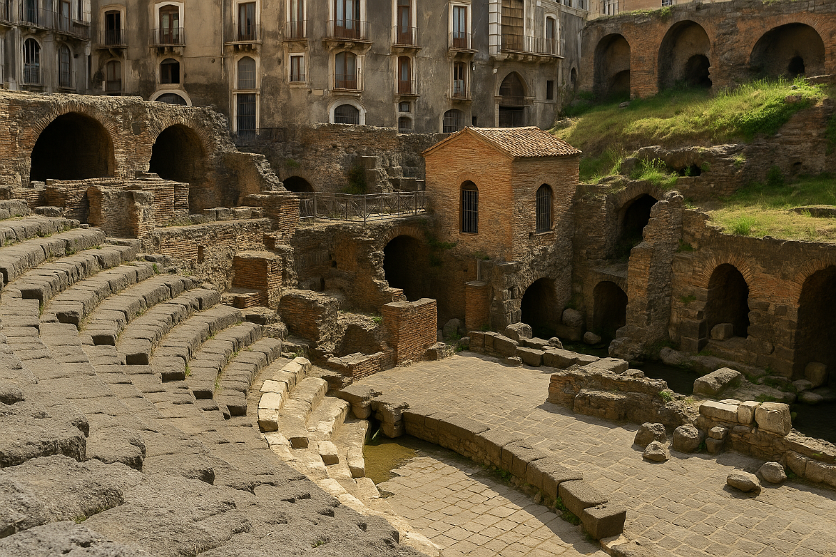 Il parco nascosto di Catania che custodisce anfiteatri segreti e terme sotterranee - Immagine di fantasia