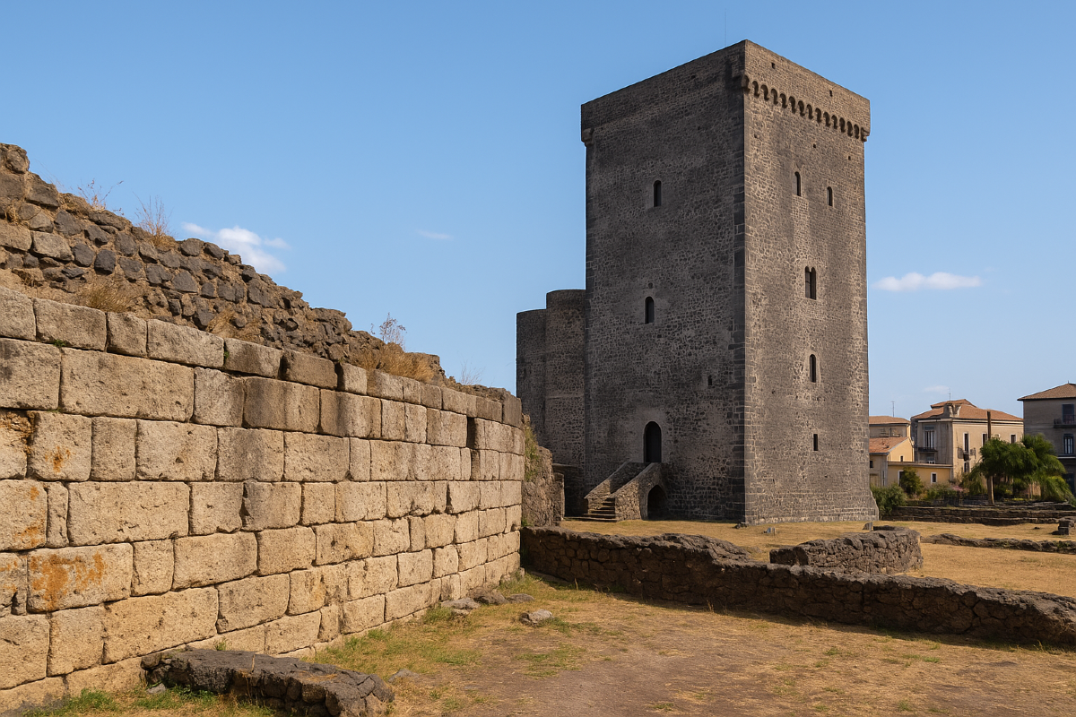 La fortezza segreta di Adrano che unisce i Normanni e le misteriose mura greche - Immagine di fantasia