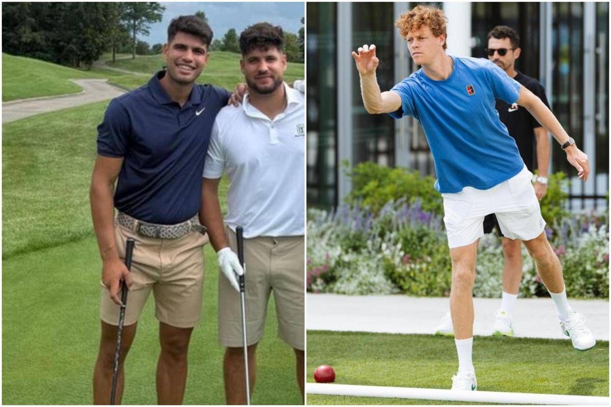 Non solo tennis a Cincinnati: Alcaraz gioca a golf, Sinner a... bocce -
