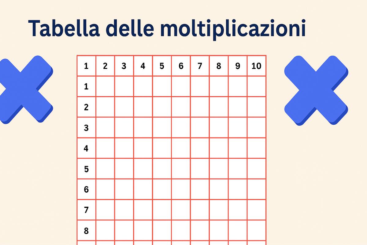 Tabella delle moltiplicazioni: impara le basi della matematica divertendoti - 