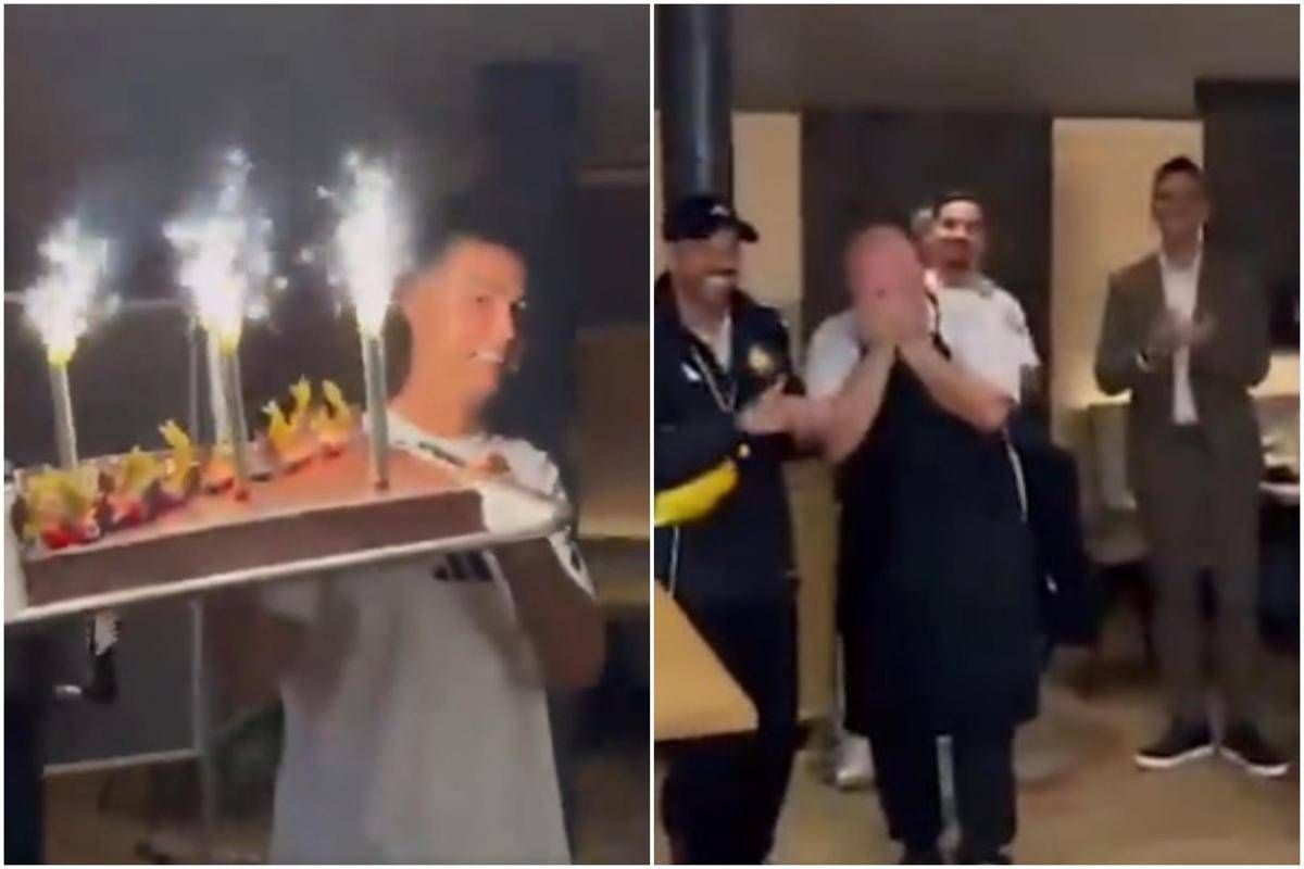 Sorpresa Ronaldo, porta una torta al... cuoco dell'Al Nassr -