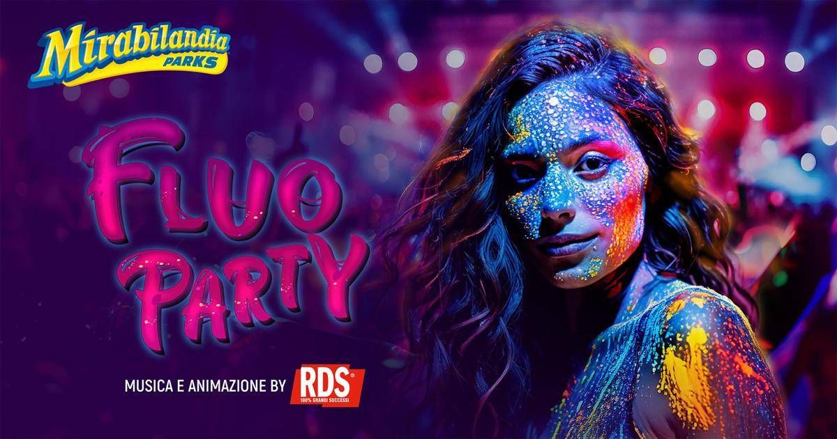 Mirabilandia, sabato 30 agosto torna il Fluo party in collaborazione con Rds -