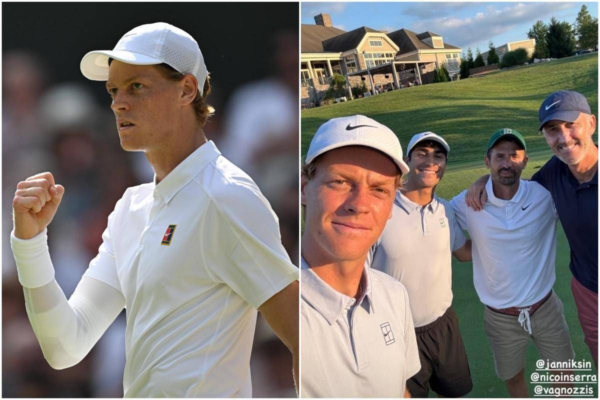 Sinner passione... golf: Jannik in campo con Vagnozzi e Cahill -