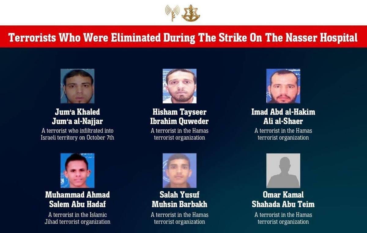 Gaza, Idf: "Uccisi 6 membri di Hamas in attacco a ospedale Nasser" -