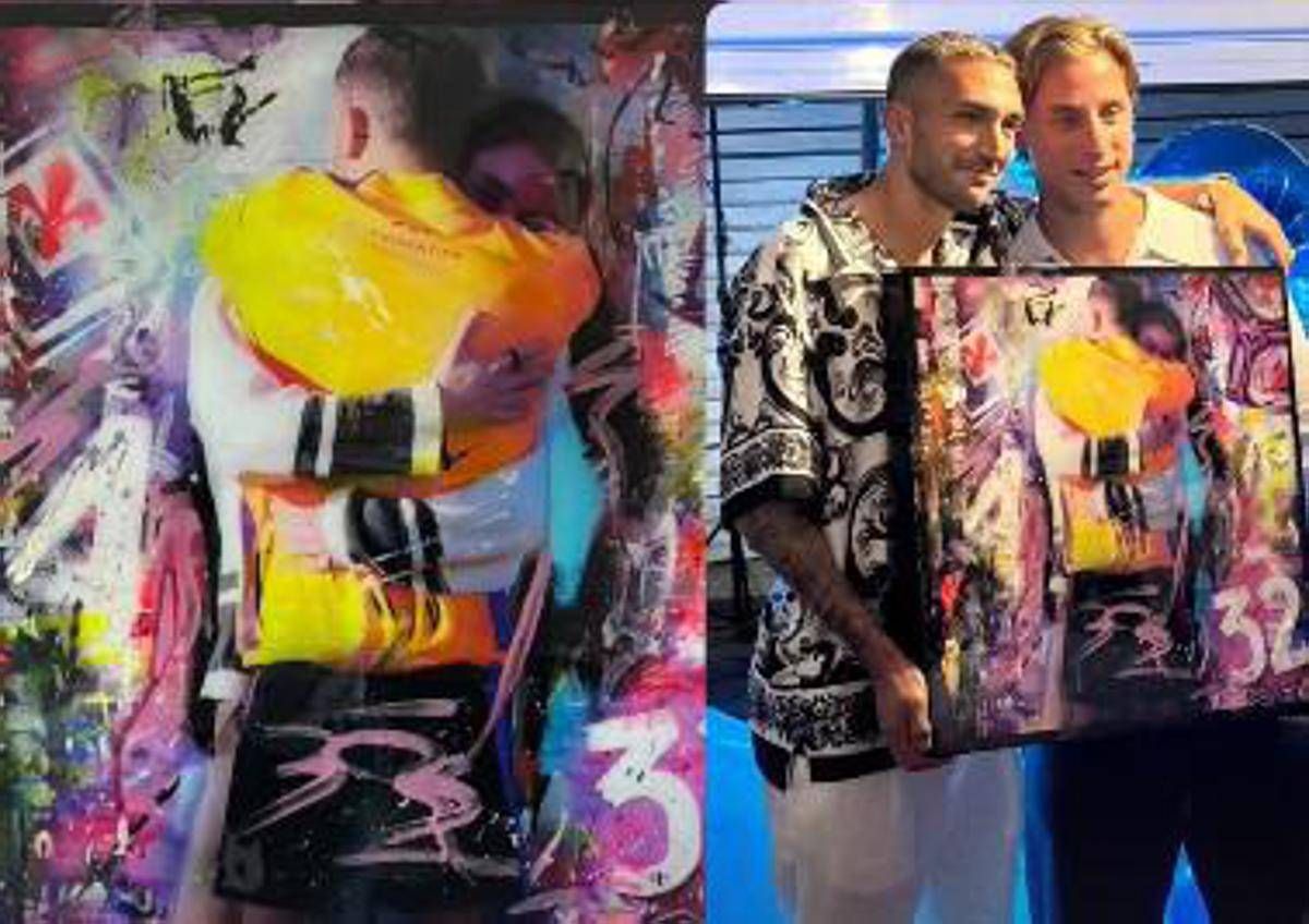 Bove gli regala un quadro, Cataldi si commuove: l'abbraccio che 'batte' il derby di Roma - 