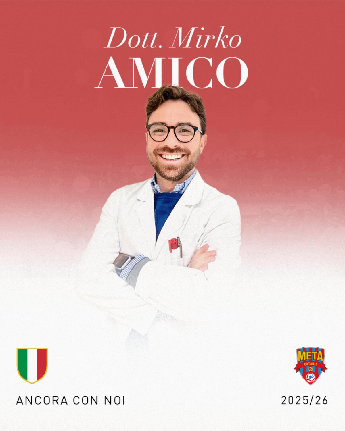 La Meta Catania rinnova l’accordo con un medico campione | Scopri perché il Dott. Amico è già una leggenda! - 