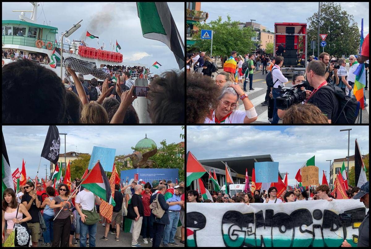 Corteo per Gaza al Lido di Venezia, organizzatori: "Siamo oltre 5mila" -