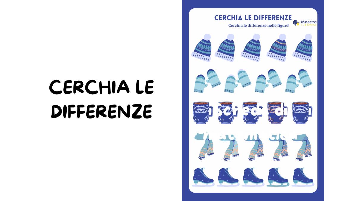 Cerchia le differenze – Attività invernale per sviluppare l’osservazione nei bambini - 