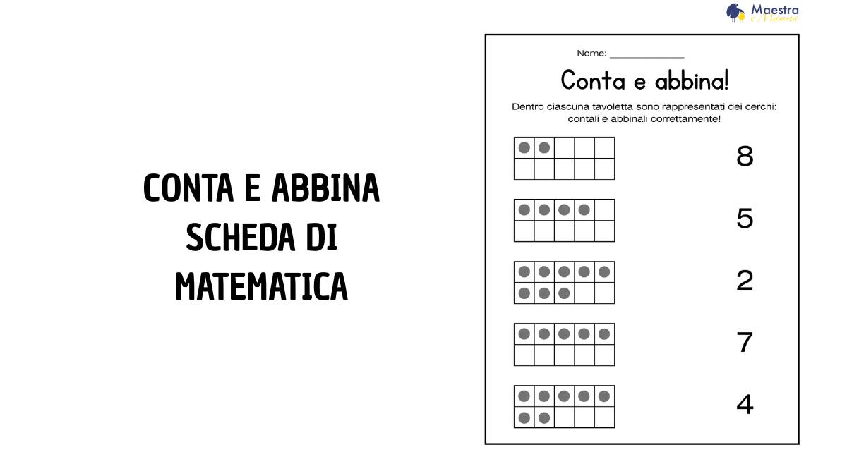Conta e abbina: imparare i numeri in modo visivo - 