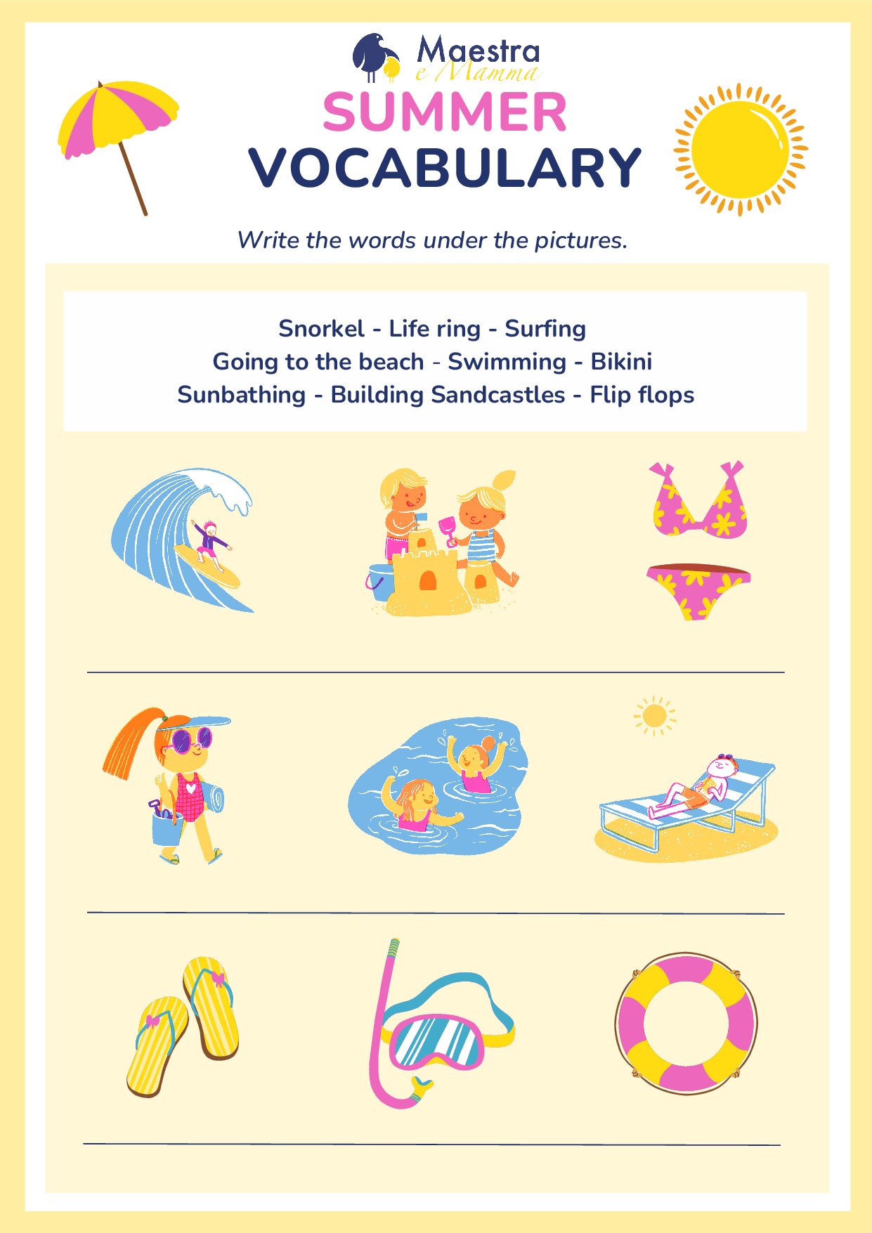Summer vocabulary [1 MB]