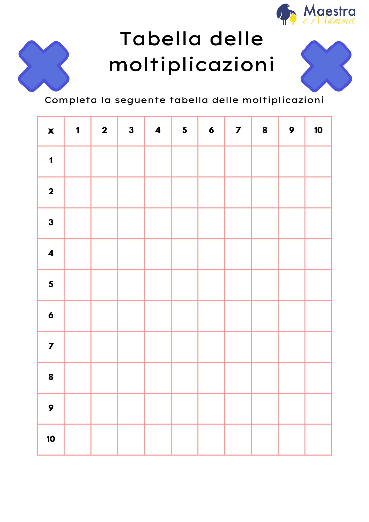 Tabella delle moltiplicazioni [119 KB]