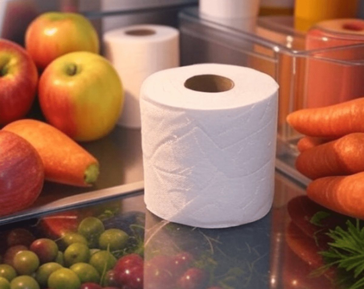 Carta igienica in frigo, l'idea per conservare meglio frutta e verdura - 