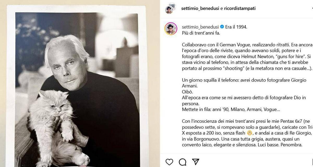 Armani, Benedusi: "Era come fotografare Dio, con lui finisce un mondo" -