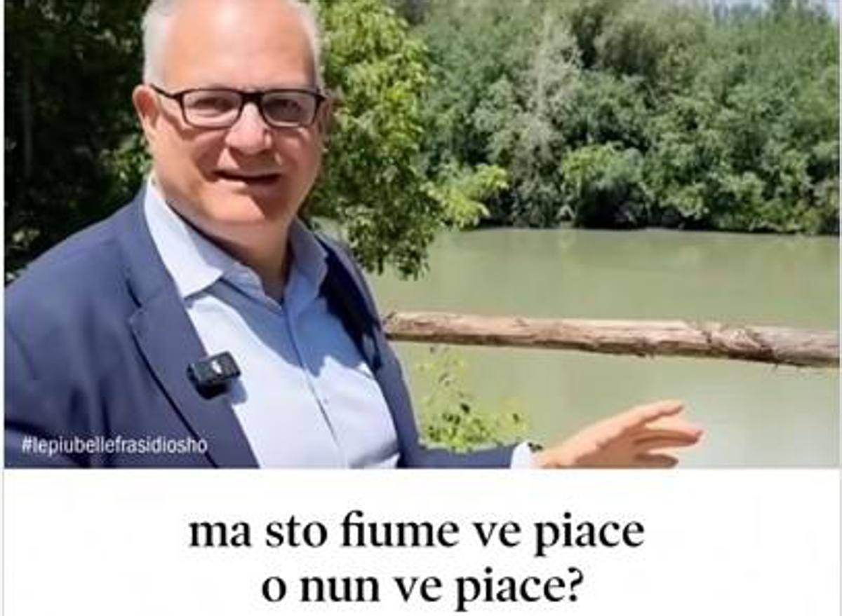 Gualtieri-Verdone e il Tevere, la caricatura spopola sui social - 