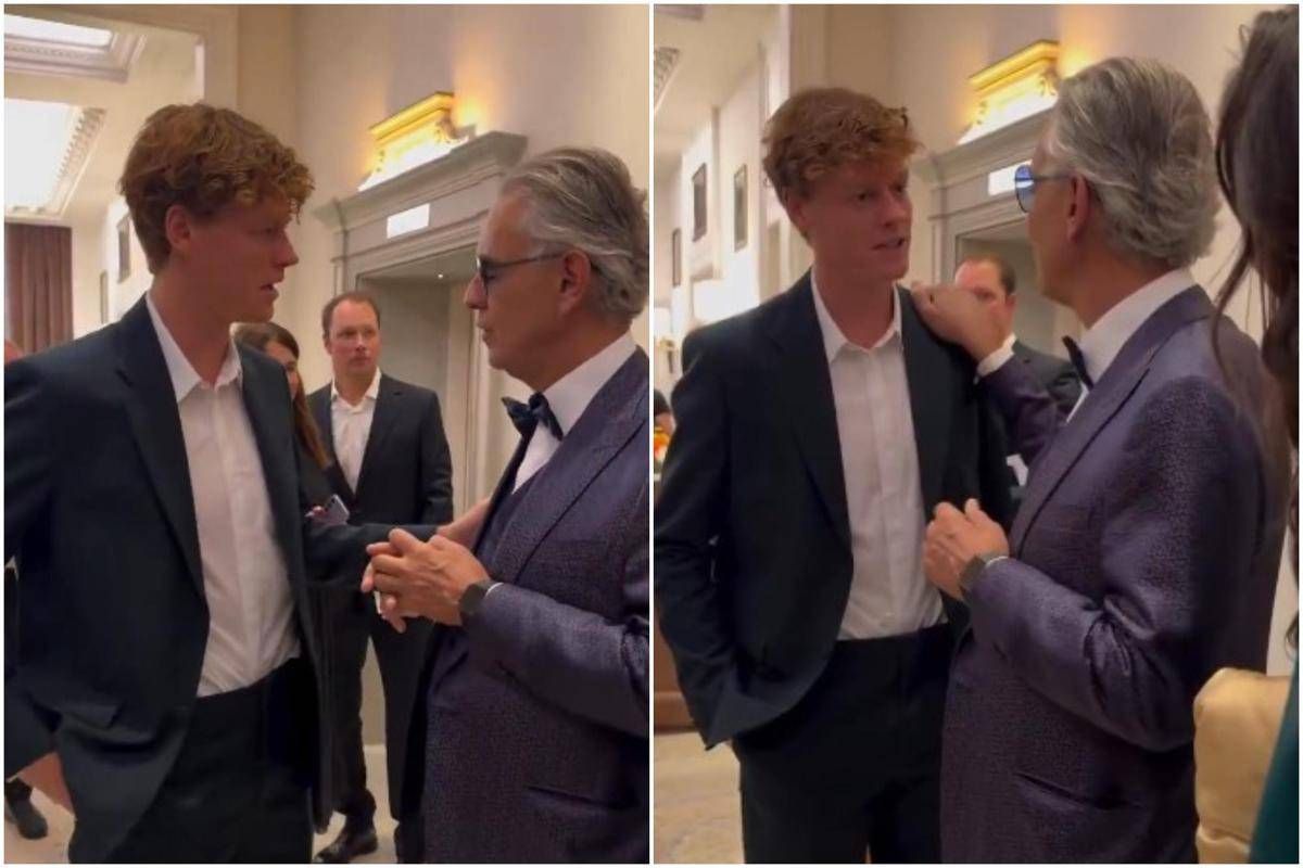Sinner presenta la sua Fondazione e incontra... Bocelli - 