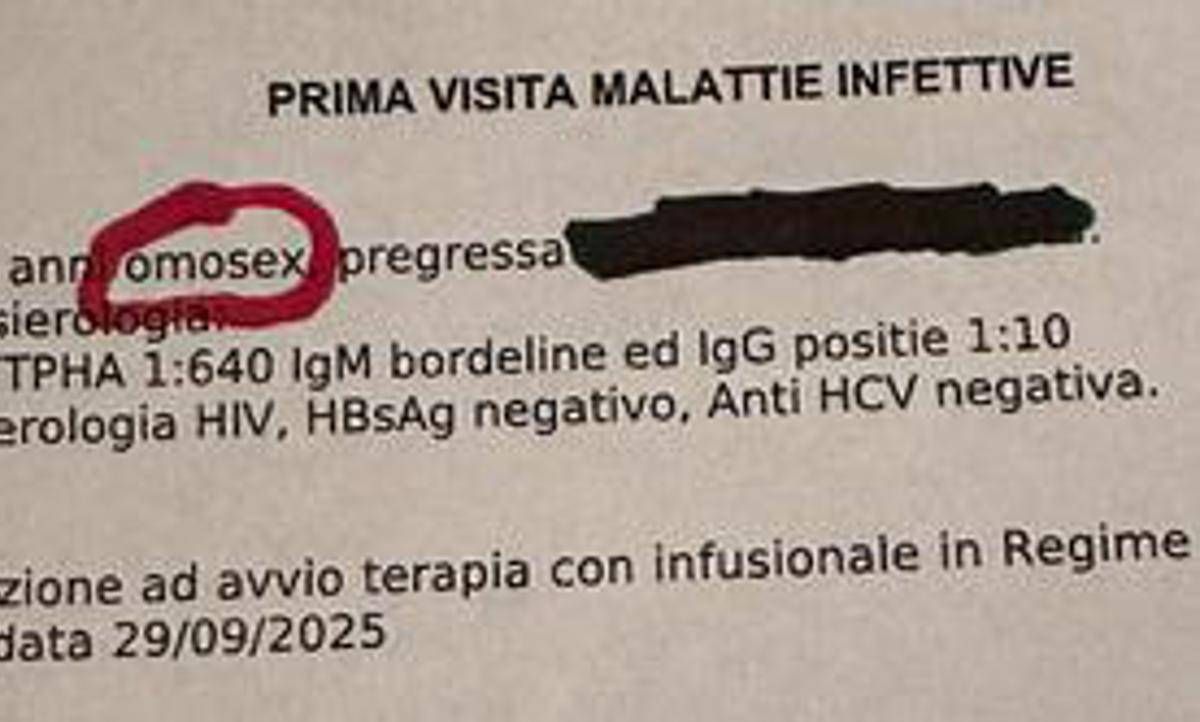 "Paziente omosex su referto", denuncia di un 61enne. Asl: "Era documento riservato" - 
