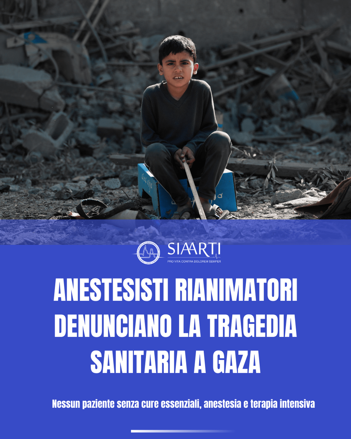 Mo, appello anestesisti per Gaza: "Corridoi umanitari, rispetto delle convenzioni internazionali e accesso alle cure essenziali" -