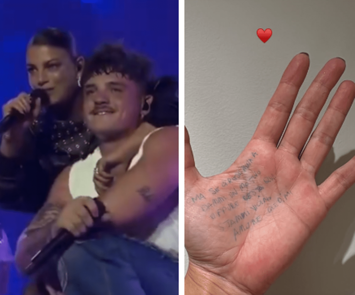 Emma a sorpresa sul palco con Olly, ma dimentica il testo: il 'trucco' è virale -
