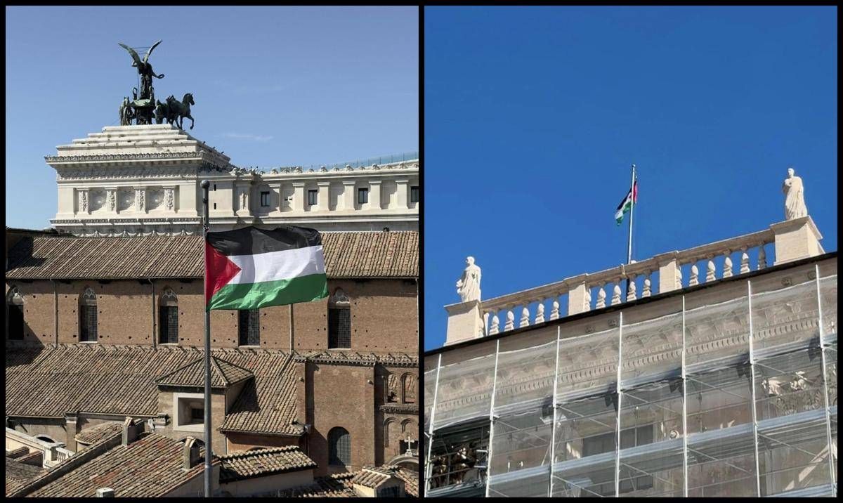 Roma, bandiera palestinese sul Campidoglio. La rabbia della Comunità Ebraica: "Scelta divisiva" - 