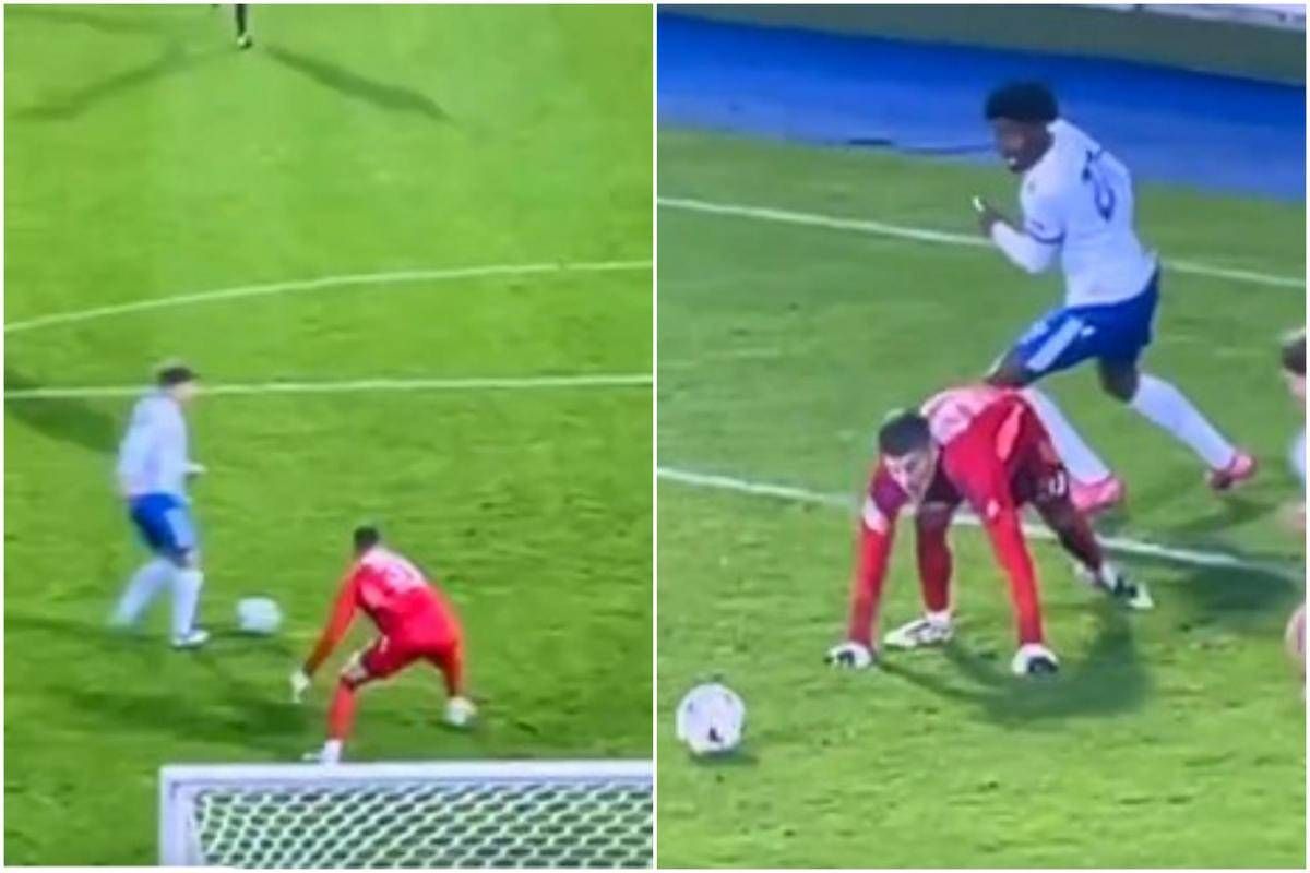 Portiere prova dribbling, attaccante centra un compagno sulla linea: disastri in Repubblica Ceca - 