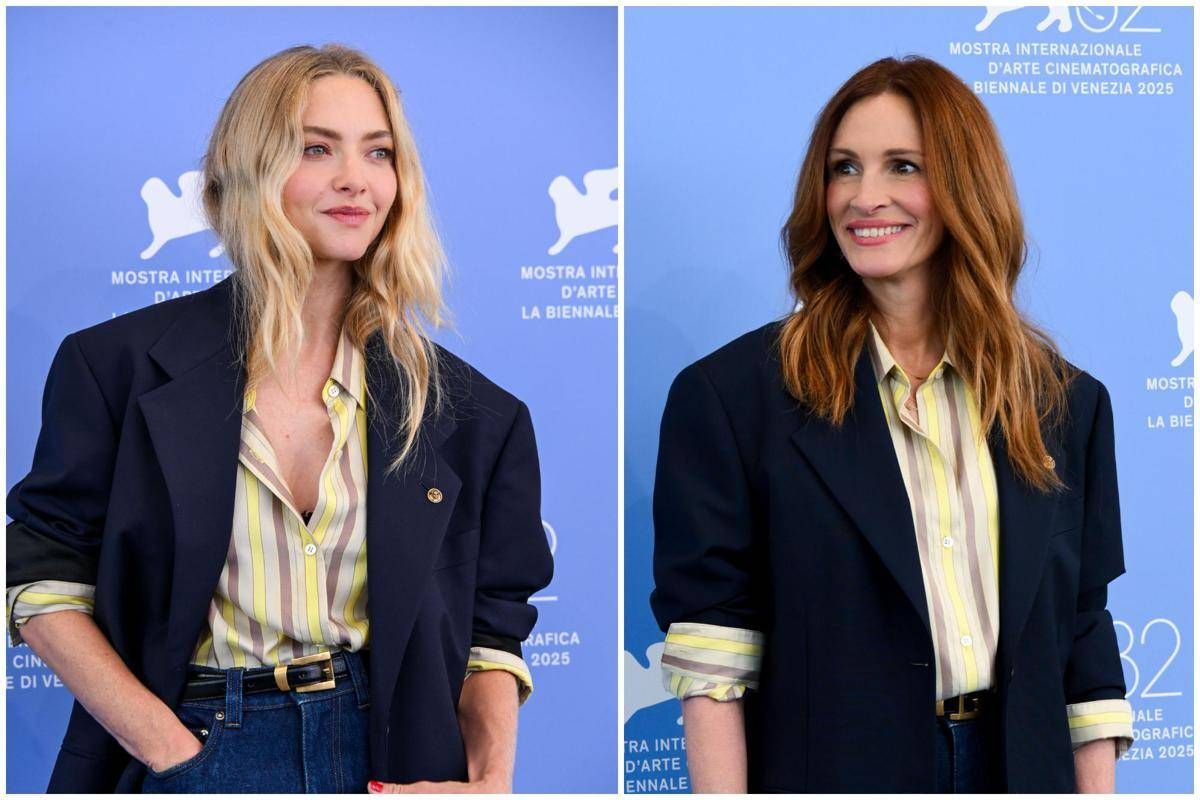Julia Roberts presta i vestiti ad Amanda Seyfried, la scelta sostenibile a Venezia -