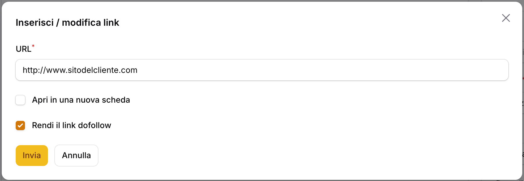 Come rendere un link dofollow
