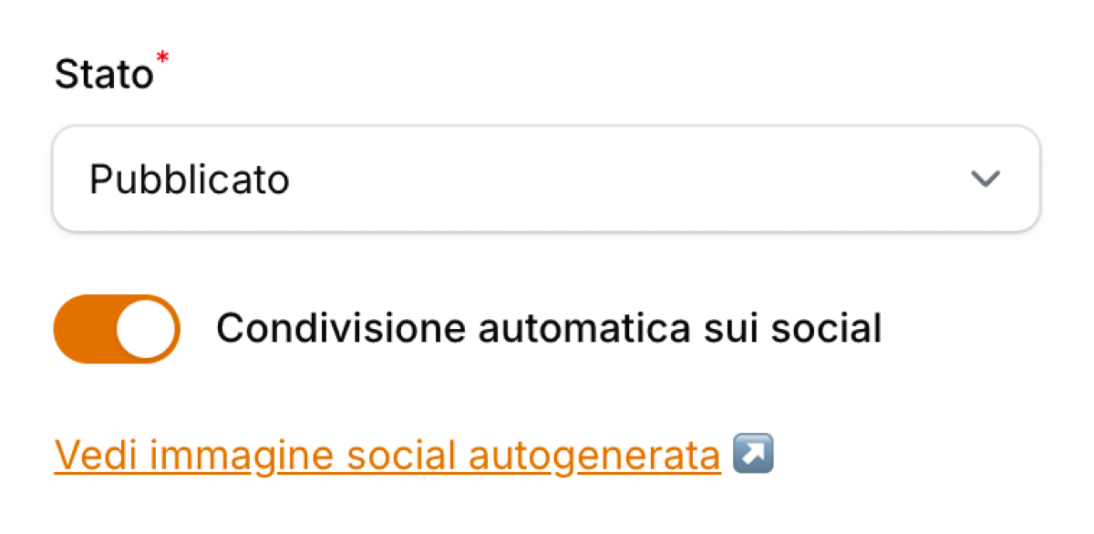 Link per aprire l'immagine social autogenerata