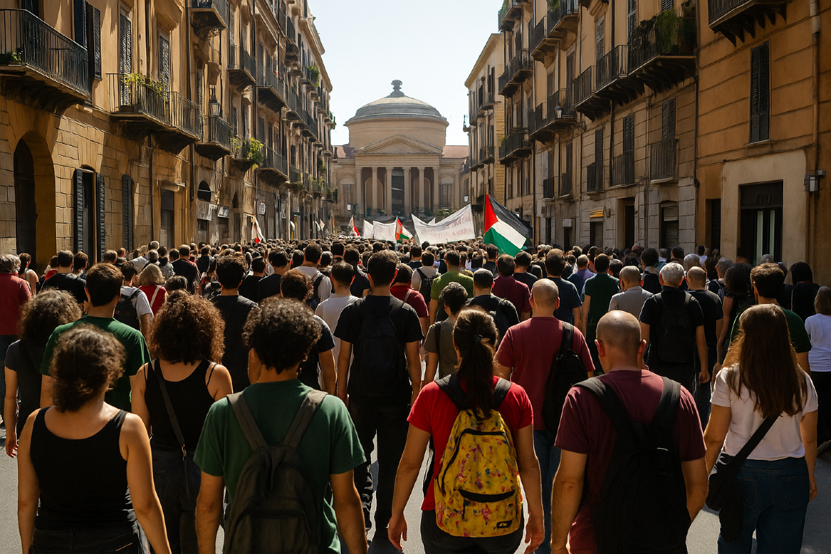 Palermo, caos al corteo per la Flotilla: scontri con la polizia e ragazza ferita alla testa - 